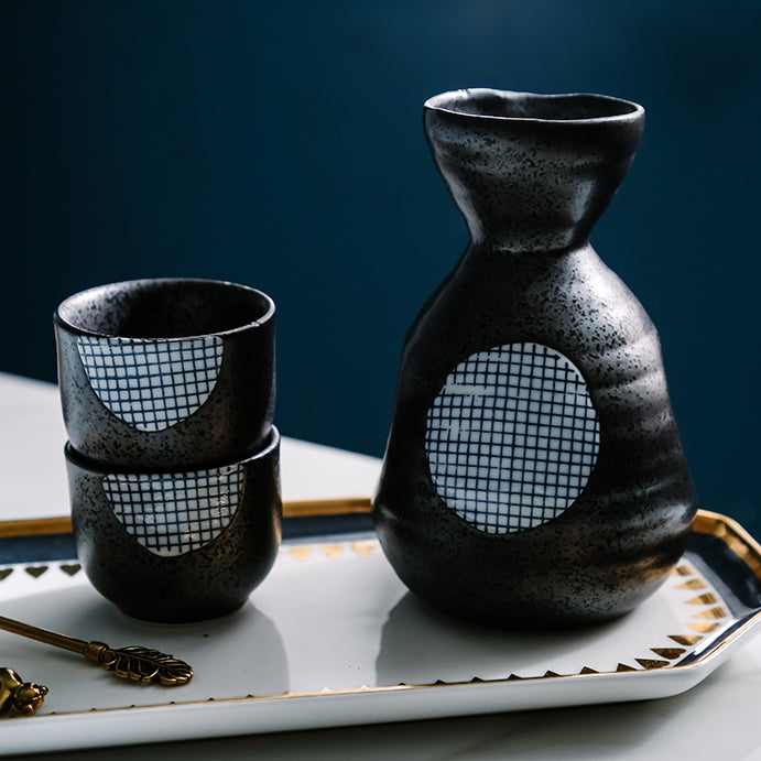 Japanische Sakura Handgefertigte Keramische Sake-Sets | Brehn