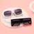 Damen oversized Sonnenbrille mit stylishem, schmalem Rahmen Brehn