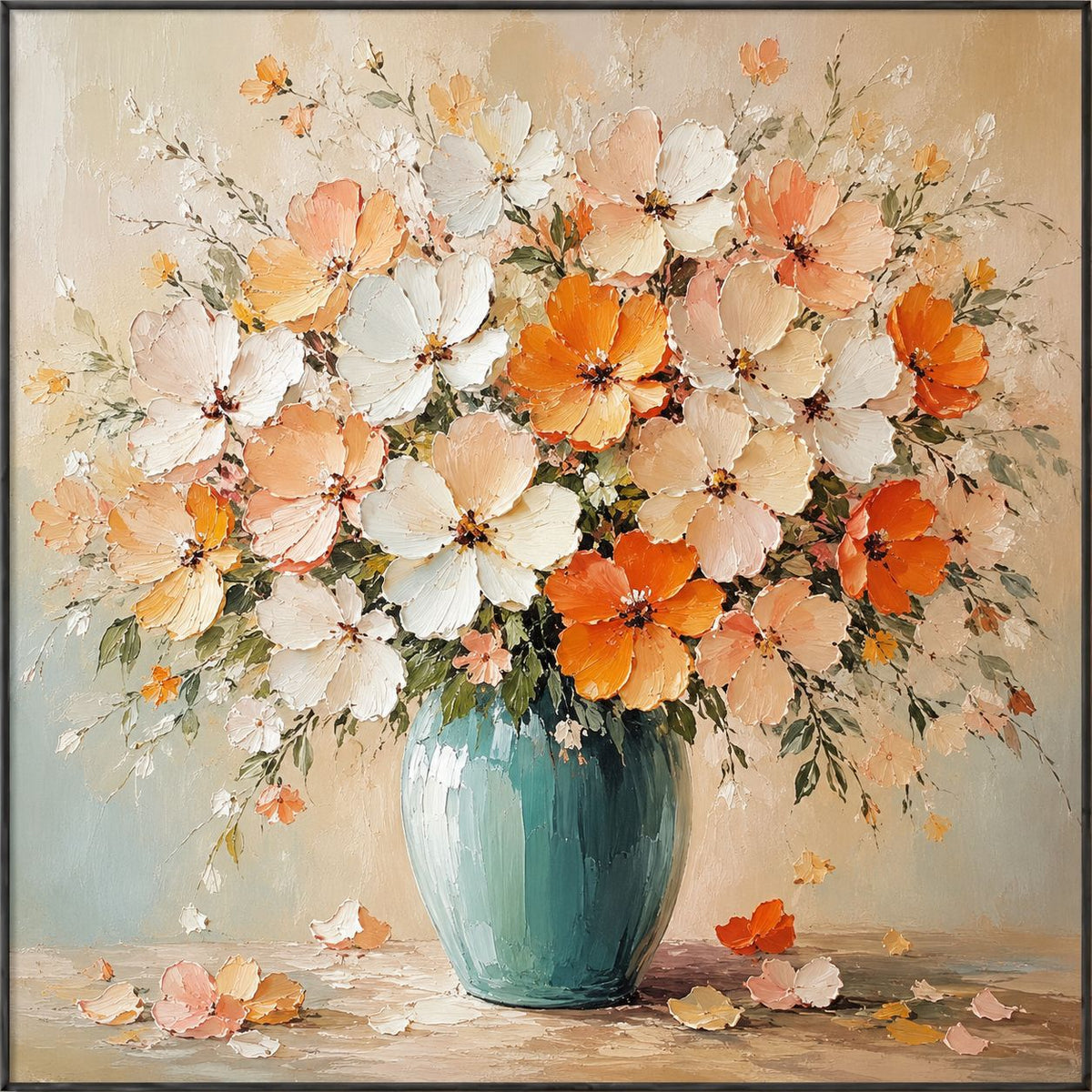 Florale Kunst Leinwanddruck für Zuhause