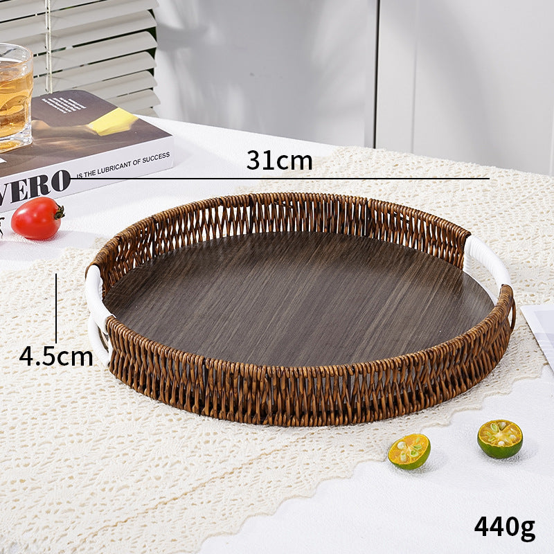 Stylische handgewebte Servierplatte Brehn