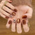 Künstlerisches Press-On-Nagelset mit glitzerndem und gepunktetem Finish Brehn