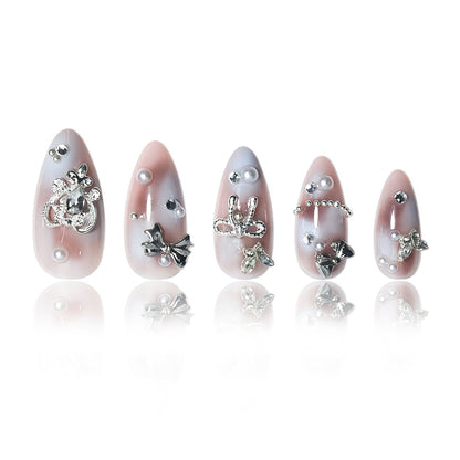 Dekorativer Stiletto Press-On Nagelset Brehn