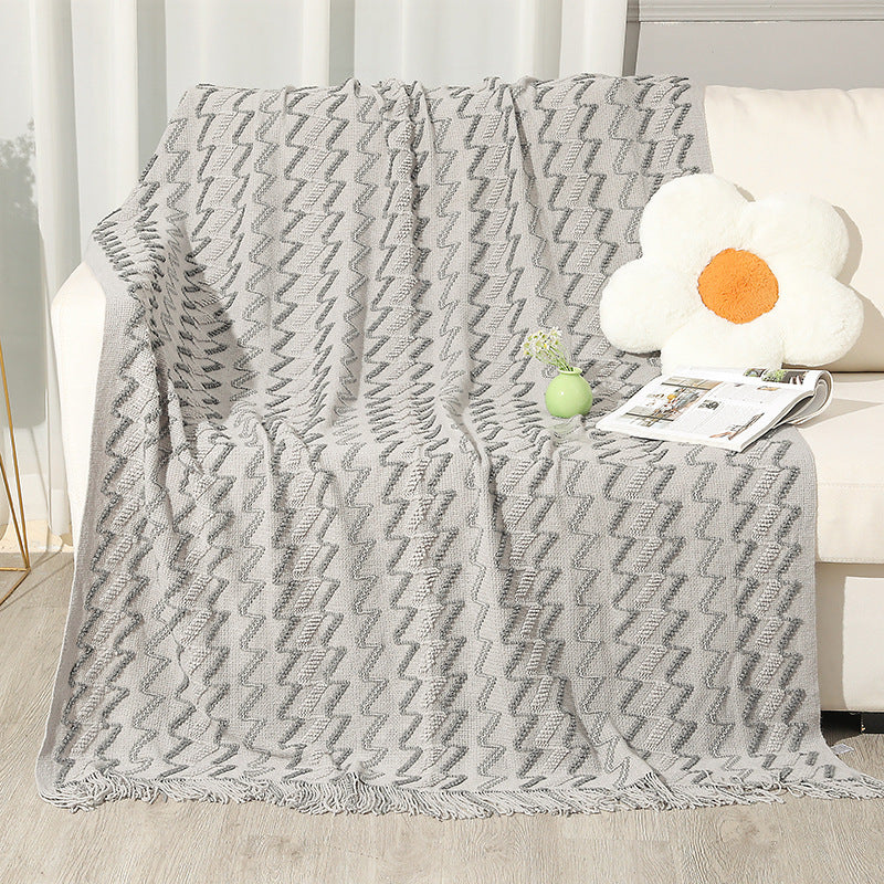 Damen Dekorative Zickzack-Strickdecke Brehn