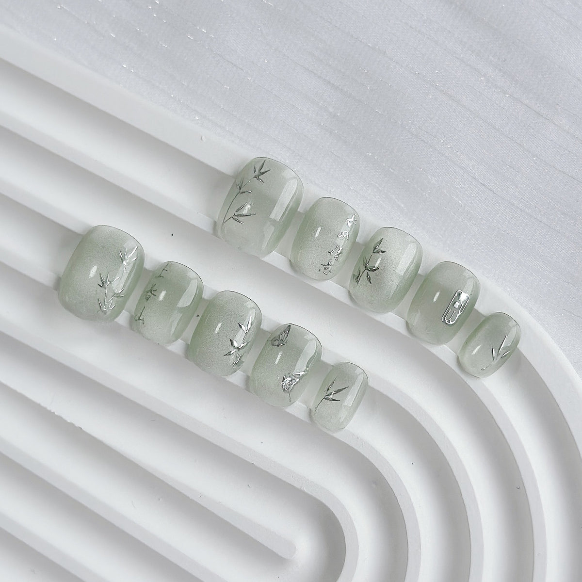 Botanische Press-On Nagelkunst Set