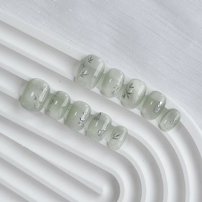 Botanische Press-On Nagelkunst Set