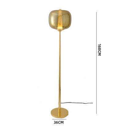 Moderne Minimalistische Stehlampe mit Transparentem Sockel