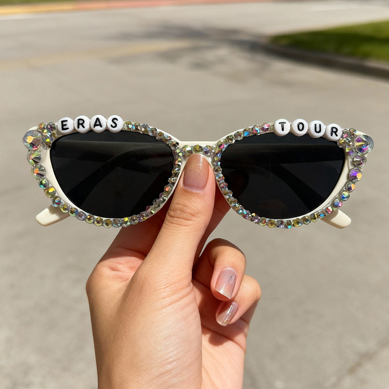 Strass-besetzte Katzenaugen-Sonnenbrille Brehn