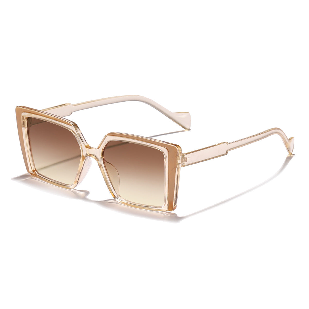 Damen elegante quadratische Sonnenbrille mit verspiegelt Gläsern Brehn