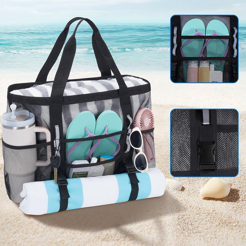 Multifunktionale Strandtasche mit Netzdesign Brehn