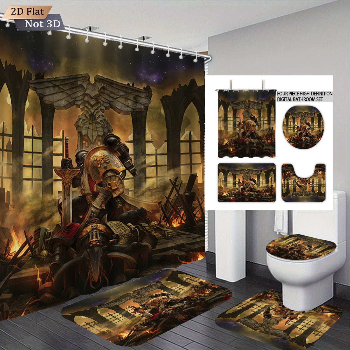 Digital Fantasy-Themed Badezimmer Dekor Set Brehn