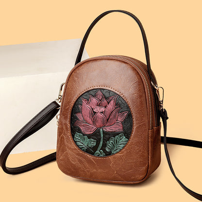 Künstlerisch Floral Prägung Handtasche