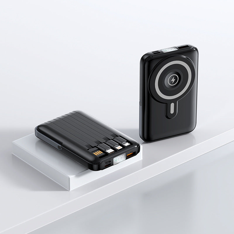 Tragbare Magnet Powerbank mit Schnellladefunktion und LED-Anzeige Brehn
