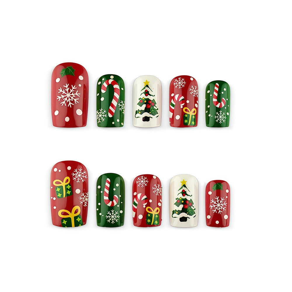 Kunstnägel mit Festlichen Weihnachtsmotiven Brehn