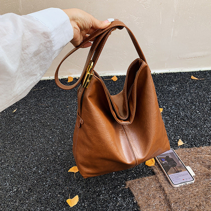 Minimalistische Leder Schultertasche