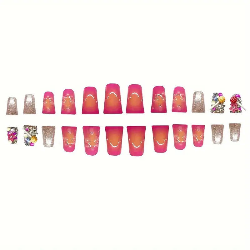 Künstlerische Glam Nagelverlängerungen Brehn