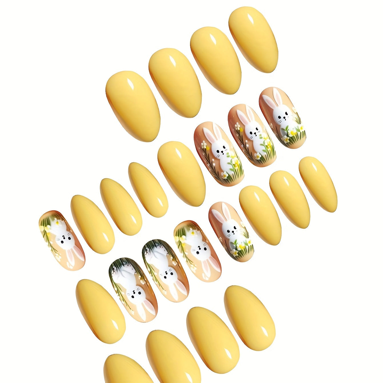 Künstlerisches Häschen-Themen Druck-Nagelkunstset Brehn