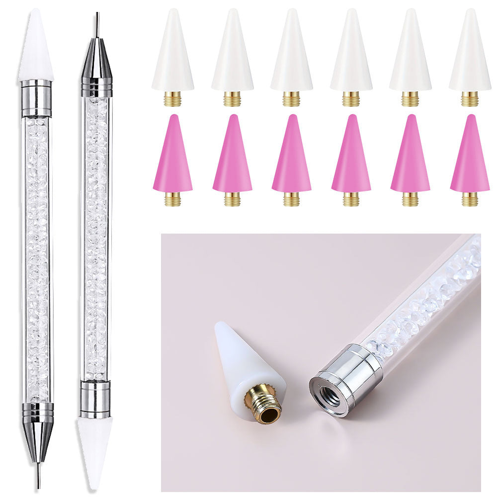 Professioneller Nail Art Detailpinsel mit Kristallgriff Brehn
