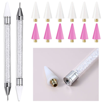Professioneller Nail Art Detailpinsel mit Kristallgriff Brehn
