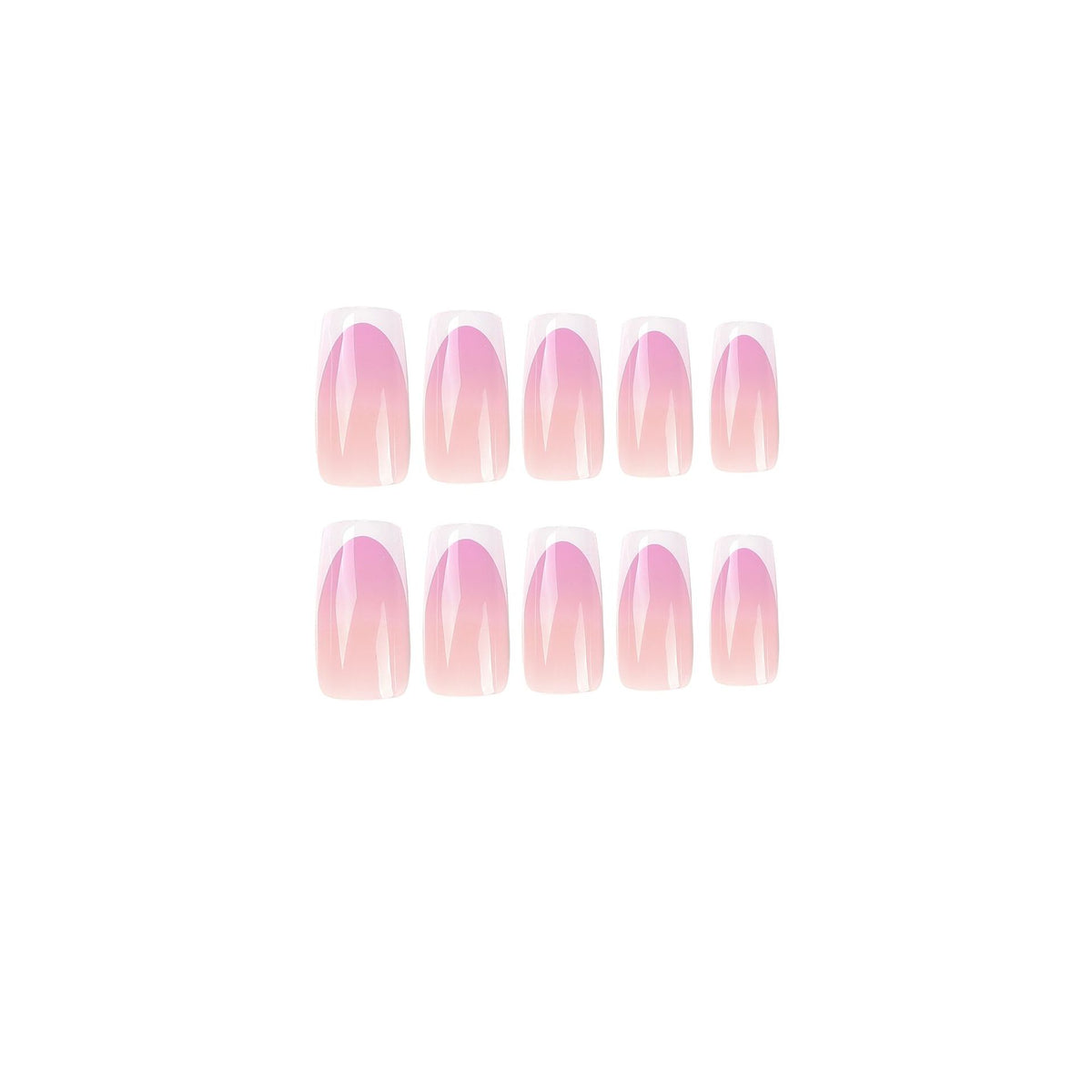 Kunstvolle Nagelverlängerungen mit zartem Ombre-Design Brehn
