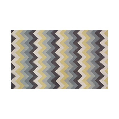 Flachgewebter Rechteck-Teppich für Wohn- und Eingangsbereich mit Quatrefoil‑Muster Brehn
