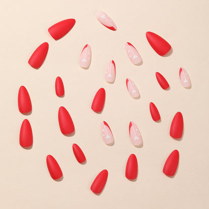 Herz-inspiriertes Acryl-Nail-Art-Design Brehn