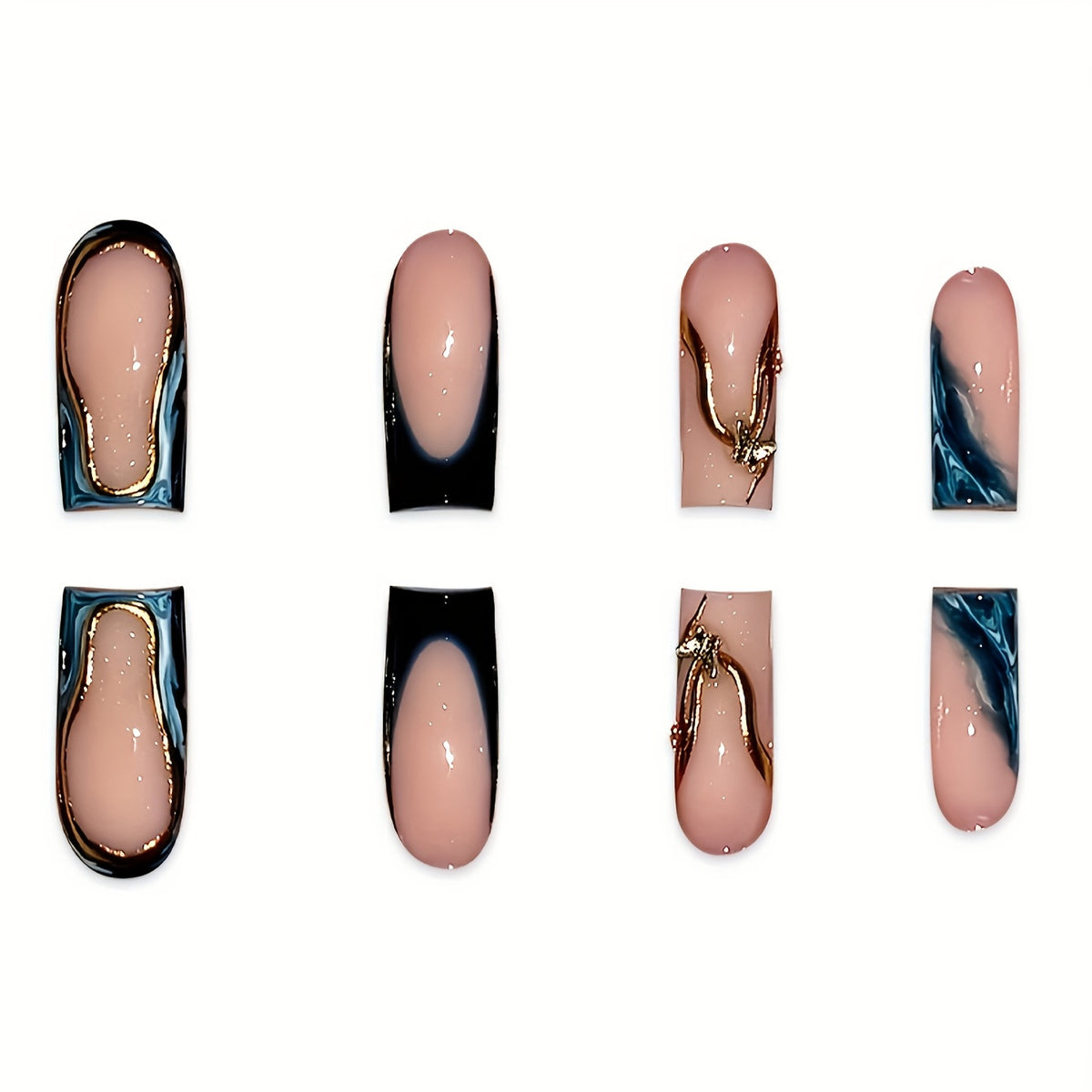 Elegante Skulptierte Nagelkunstverlängerungen Brehn