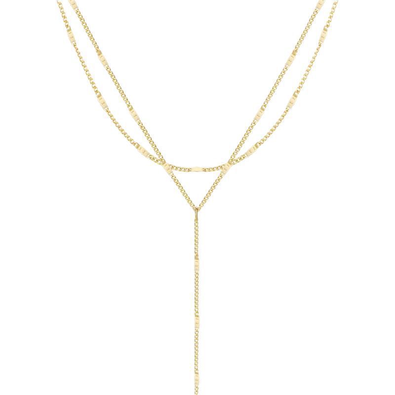 Elegante geschichtete Y-Ketten-Halskette Brehn