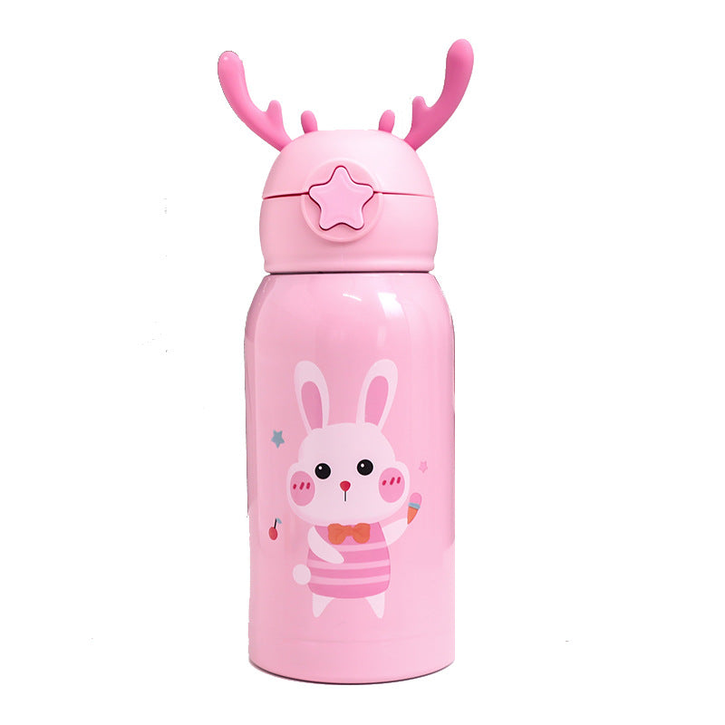 Damen Isolierte Trinkflasche mit lustigem Hasenmotiv Brehn