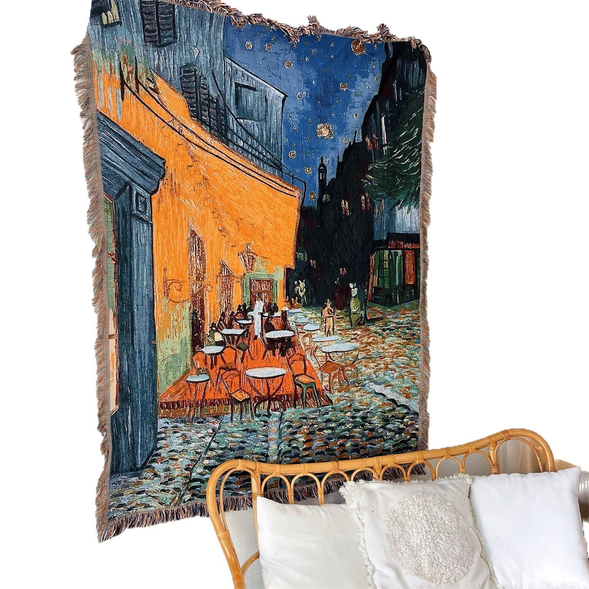 Künstlerisch vintage-inspirierte Wandbehangwurfdecke