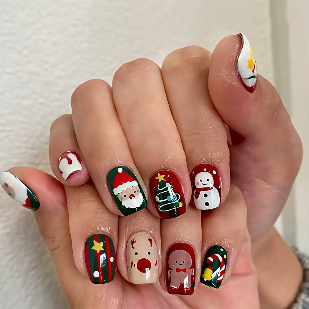 Festliche Feiertags-Themen Press-On Nail Art Brehn