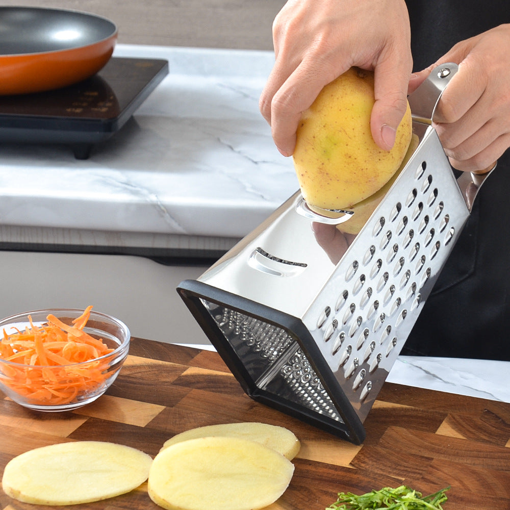 Ergonomische Edelstahl-Käse- und Gemüsereibe Brehn