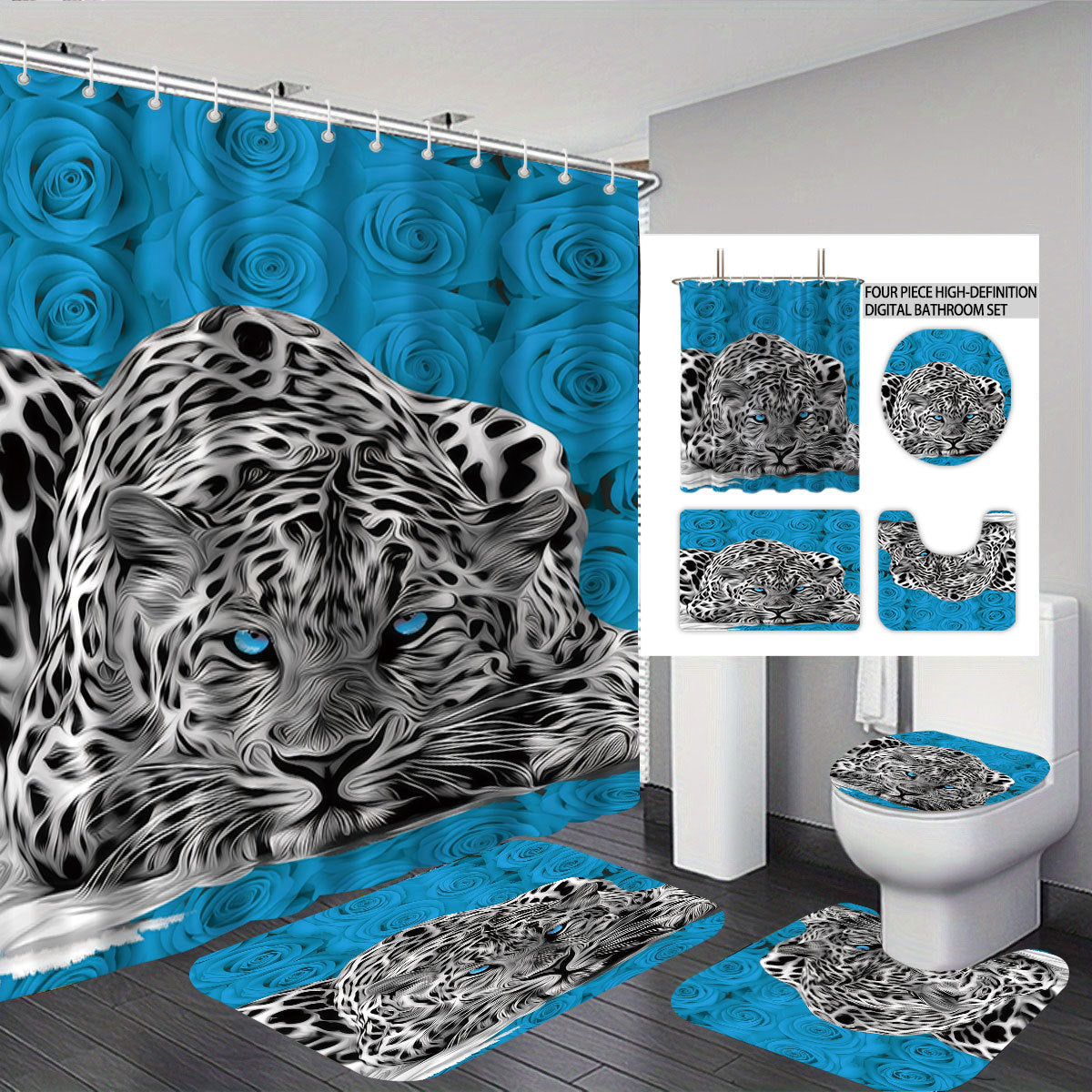 Künstlerisches Floral-Themen Badezimmer-Dekorationsset Brehn