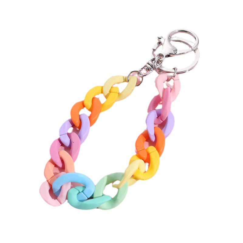 Bunter Ketten-Schlüsselanhänger Halter Brehn