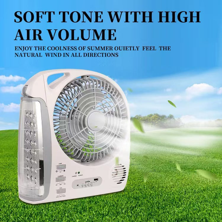 Unisex tragbarer Solarbetriebene Ventilator mit LED-Lampe Brehn