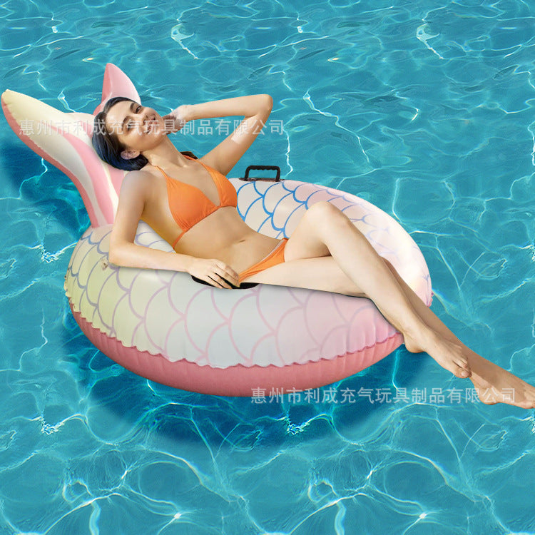Damen aufblasbarer Schwimmring mit Fischschwanzdesign Brehn