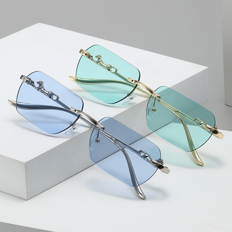 Damen elegante Halbrahmenbrille mit schmückenden Details Brehn