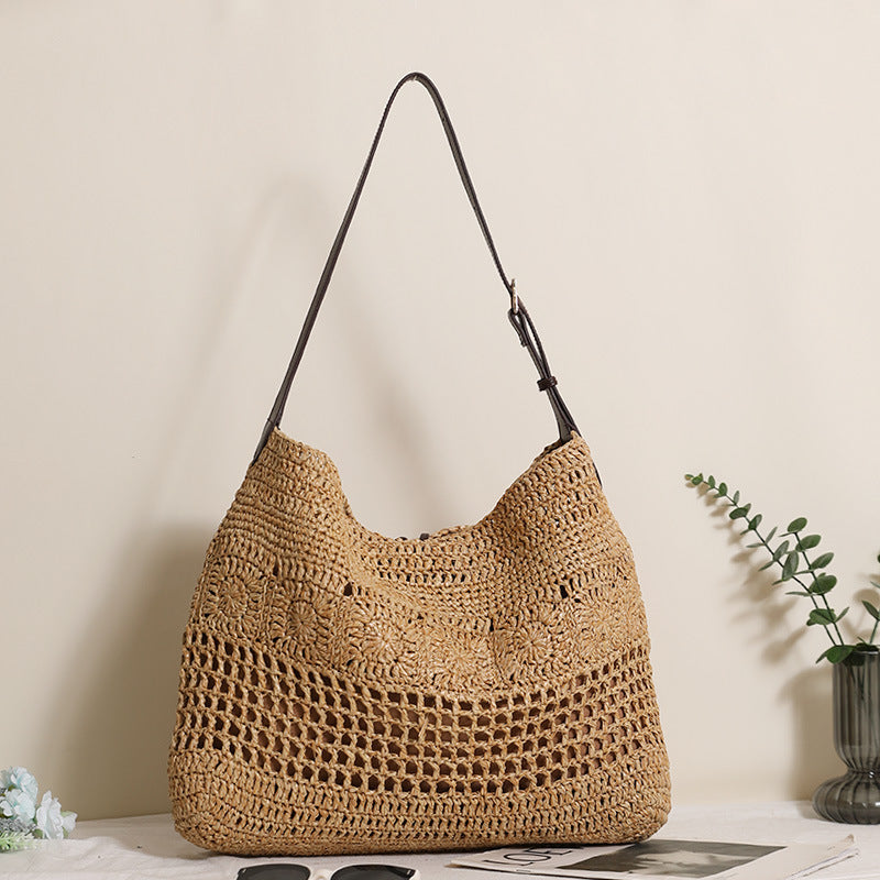 Handgeknüpfte Shopper-Tasche mit Modischem Netzdesign Brehn