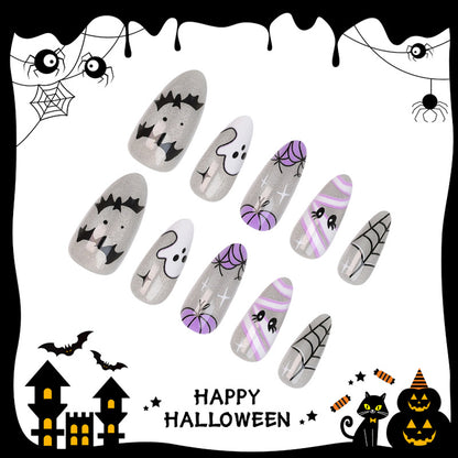 Kunstnagelset mit gruseligen Halloween-Motiven Brehn