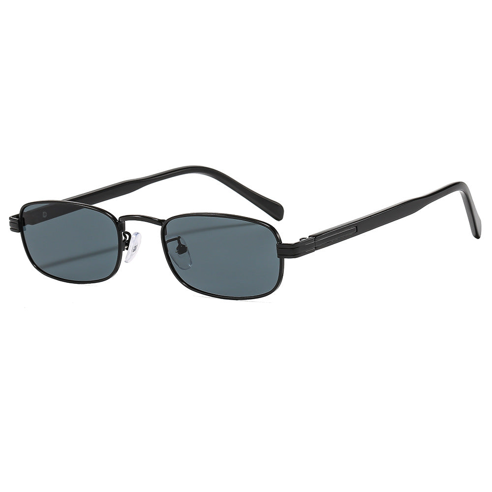 Damen modische Sonnenbrille mit stilvollem Metallrahmen und orangefarbenen Gläsern Brehn