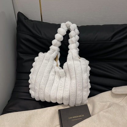 Plüsch Übergroße Schultertasche