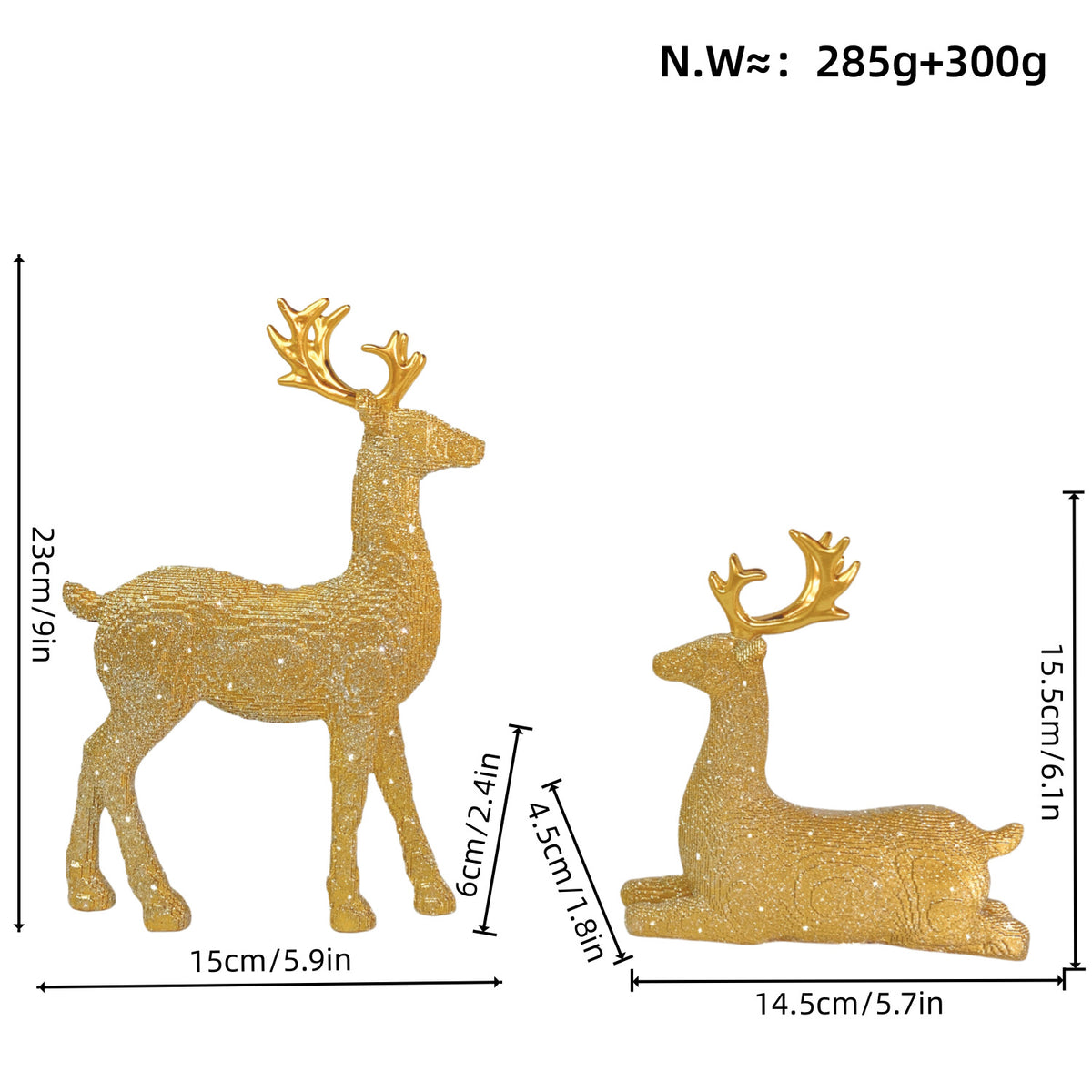 Elegante Weihnachtsdeko in Form von Rentieren Brehn