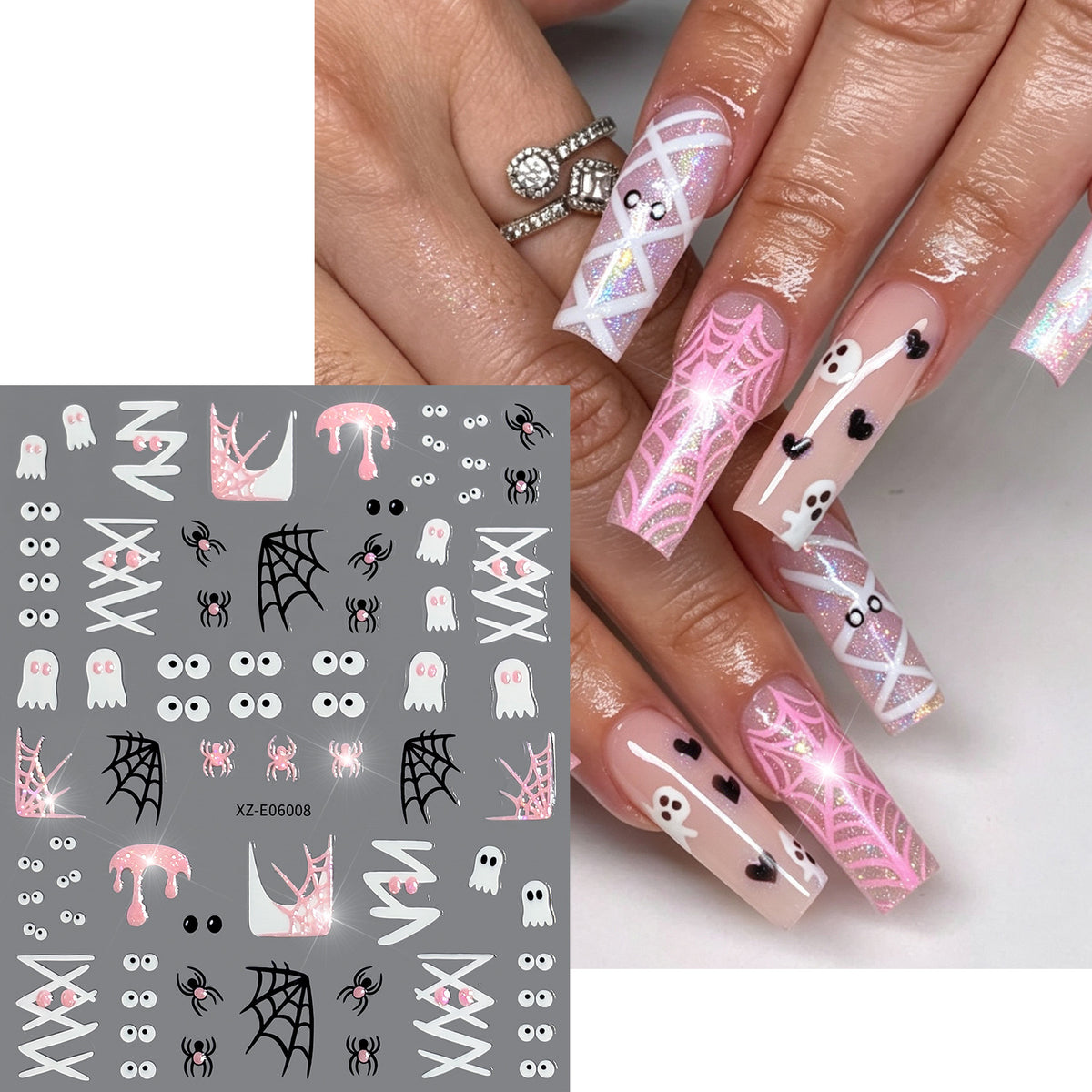 Halloween-Themen Nagelkunst Aufkleber Set  1791507032