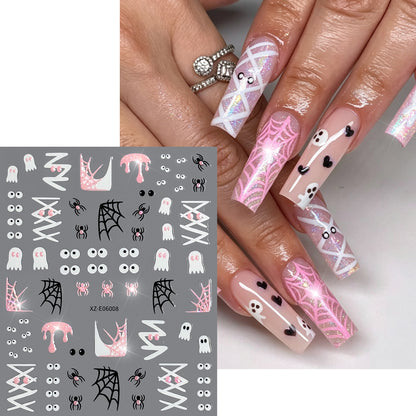 Halloween-Themen Nagelkunst Aufkleber Set  1791507032