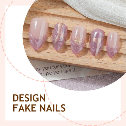 Kunstnagelset mit glamourösen Spitzenakzenten Brehn
