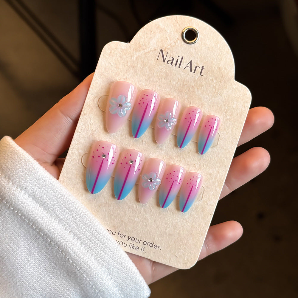 Künstlerische Floral-Beschmückte Press-On Nagelkollektion Brehn