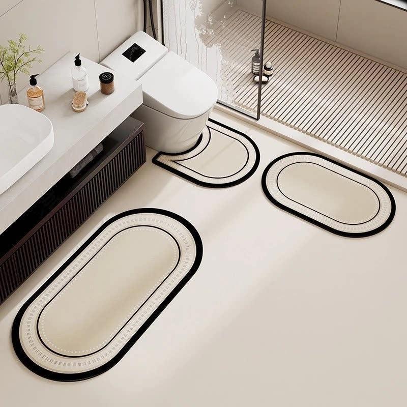 Modernes Badezimmer Rutschfeste Bereichsmatte Set Brehn