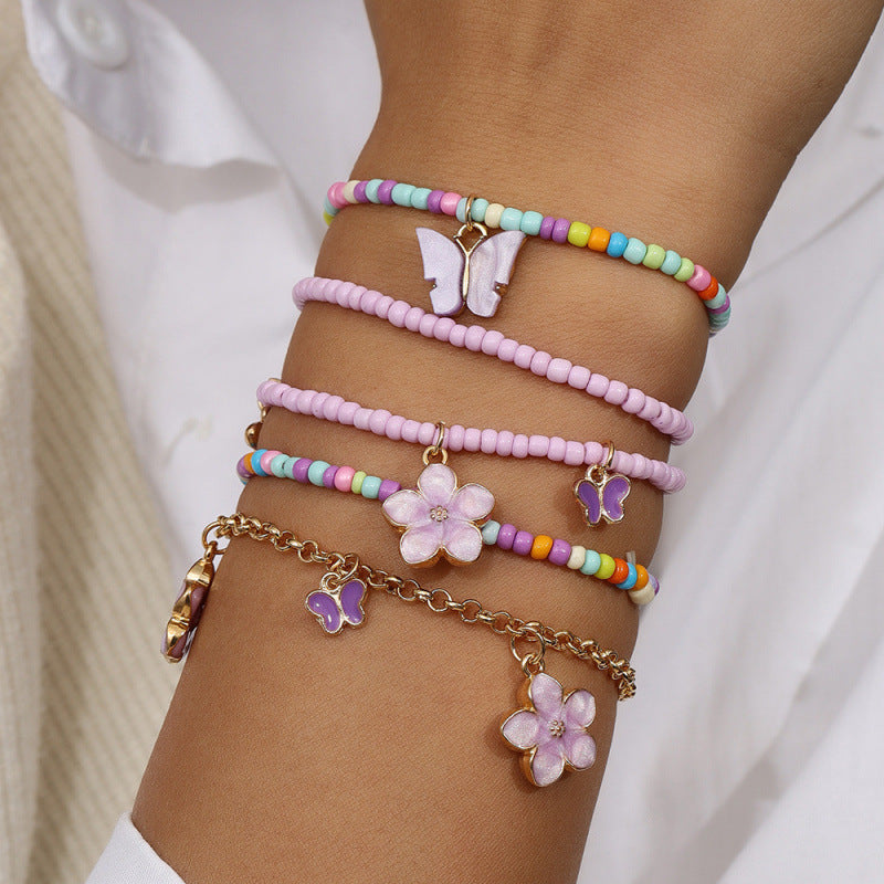 Blumen Charm Armband Set Brehn