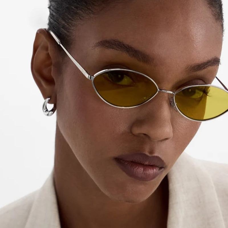 Damen modische Sonnenbrille mit ovalem Design und polarisierten Gläsern Brehn
