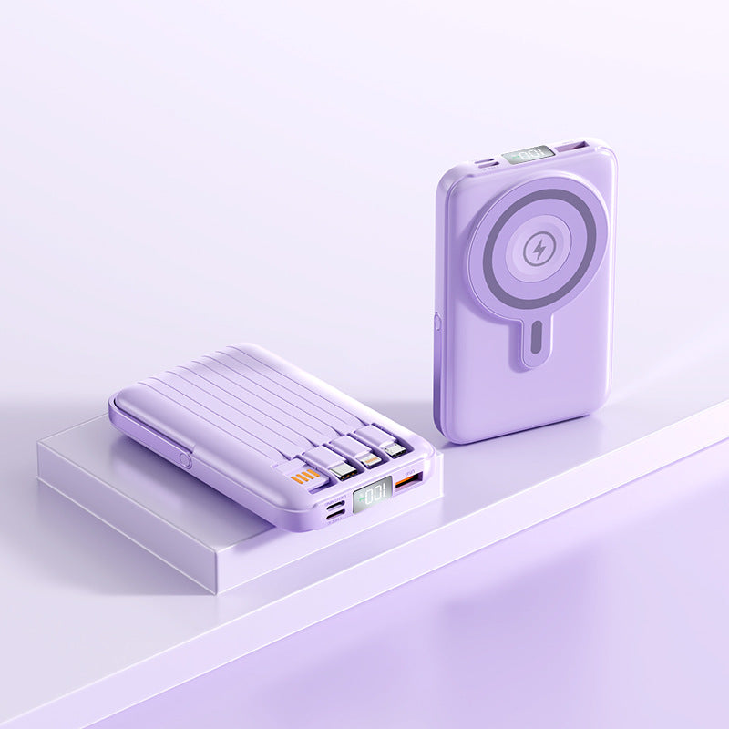 Tragbare Magnet Powerbank mit Schnellladefunktion und LED-Anzeige Brehn