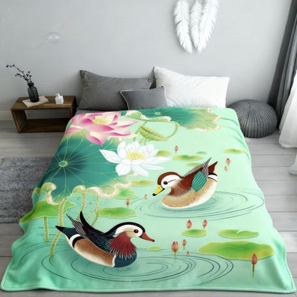 Künstlerisch von der Natur inspirierte Kuscheldecke